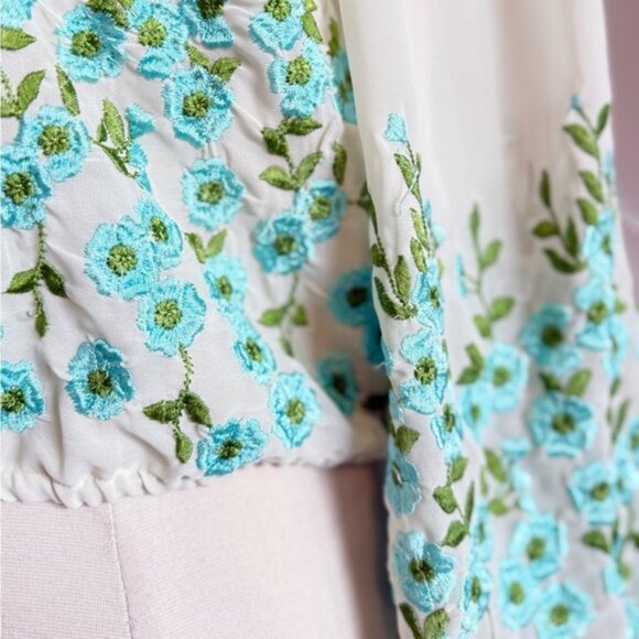 Free People embroidered flora blouse - Picture 3 of 4